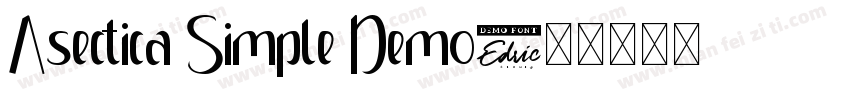 Asectica Simple Demo字体转换